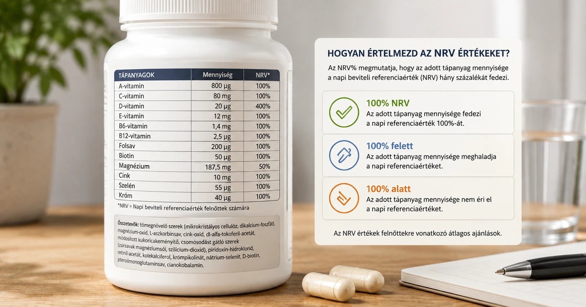 Mit jelent az NRV a vitaminok címkéjén?